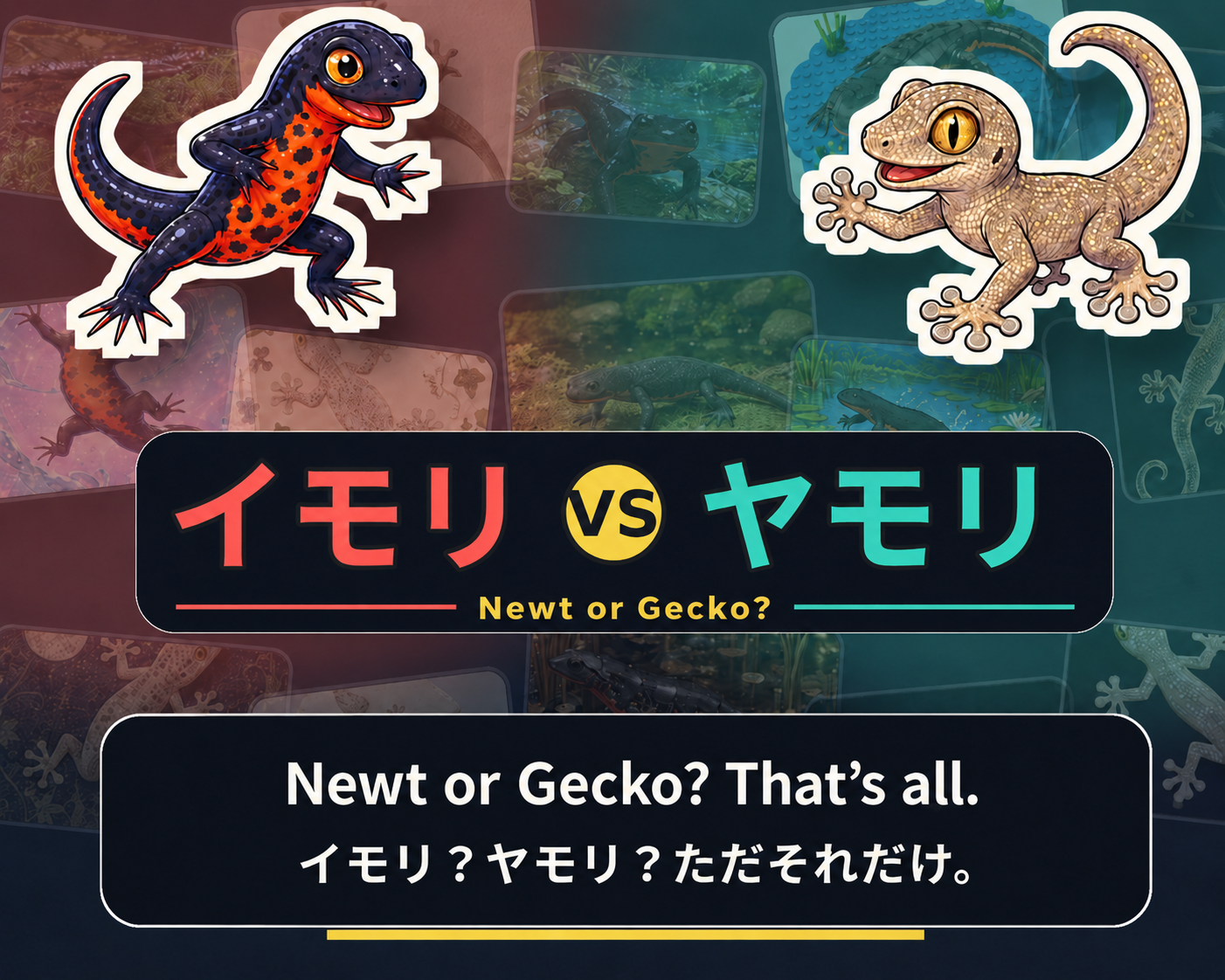 イモリ vs ヤモリ